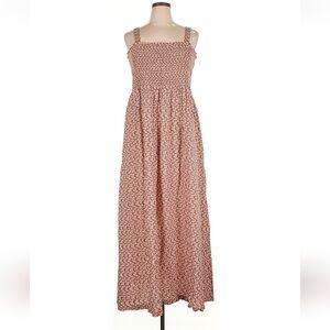 LOFT Muave Rust Floral Maxi Dress